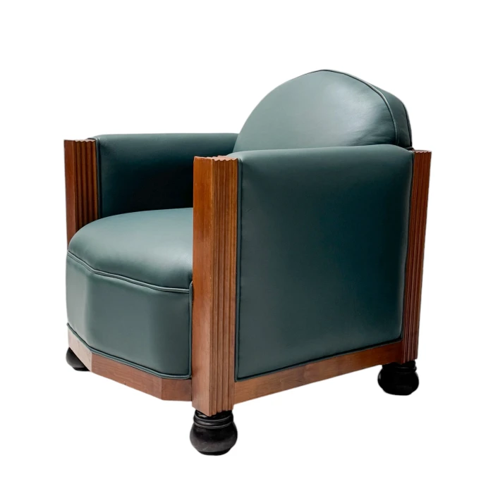 Two Art Deco Amsterdamse School Lounge Chairs by Fa. Drilling Amsterdam, 1920s